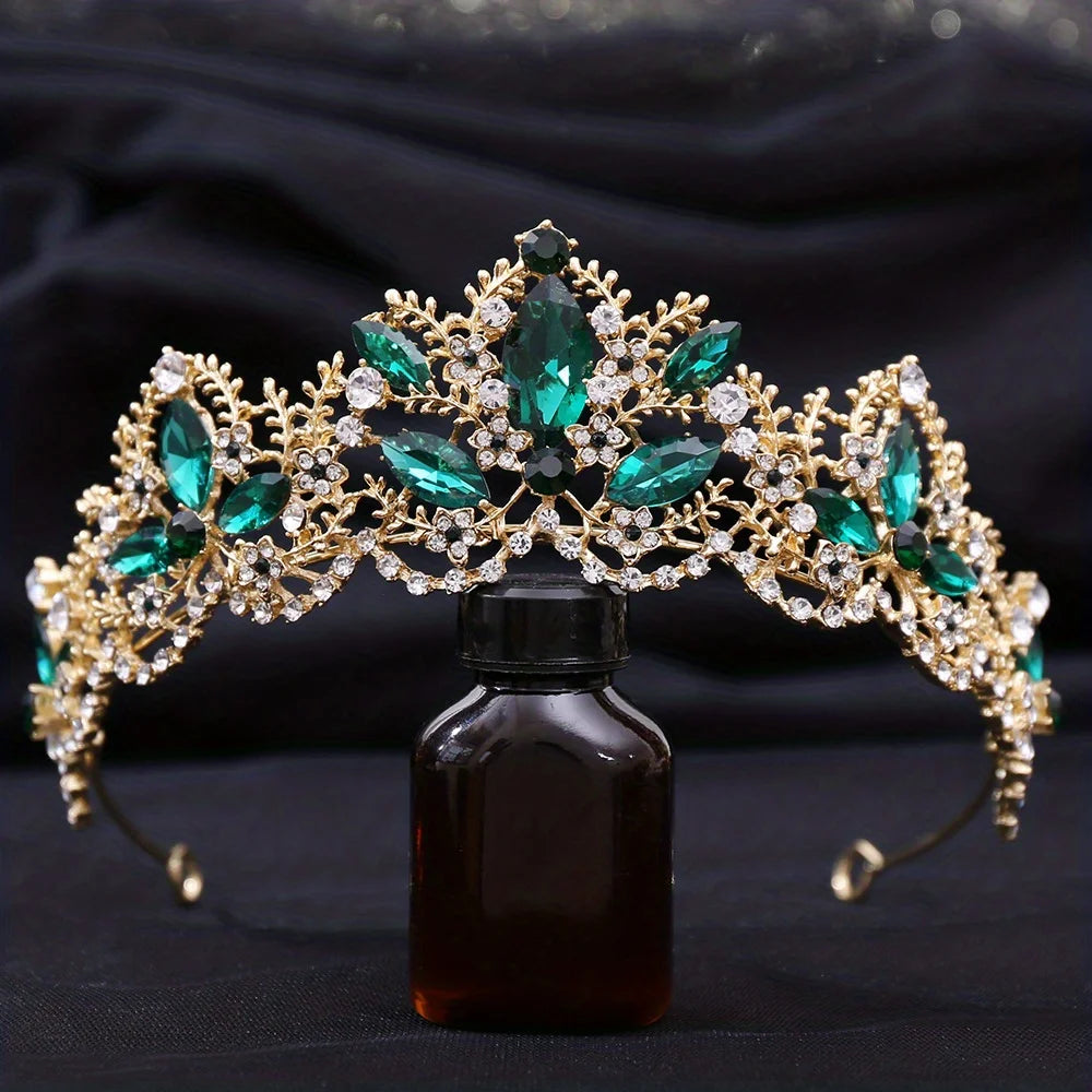 Baroque Luxury Crystal AB Bridal Crown Tiaras Light Gold Diadem Tiara for Women Bride Wedding Hair Accessories Jewelry Crown LUXLIFE BRANDS