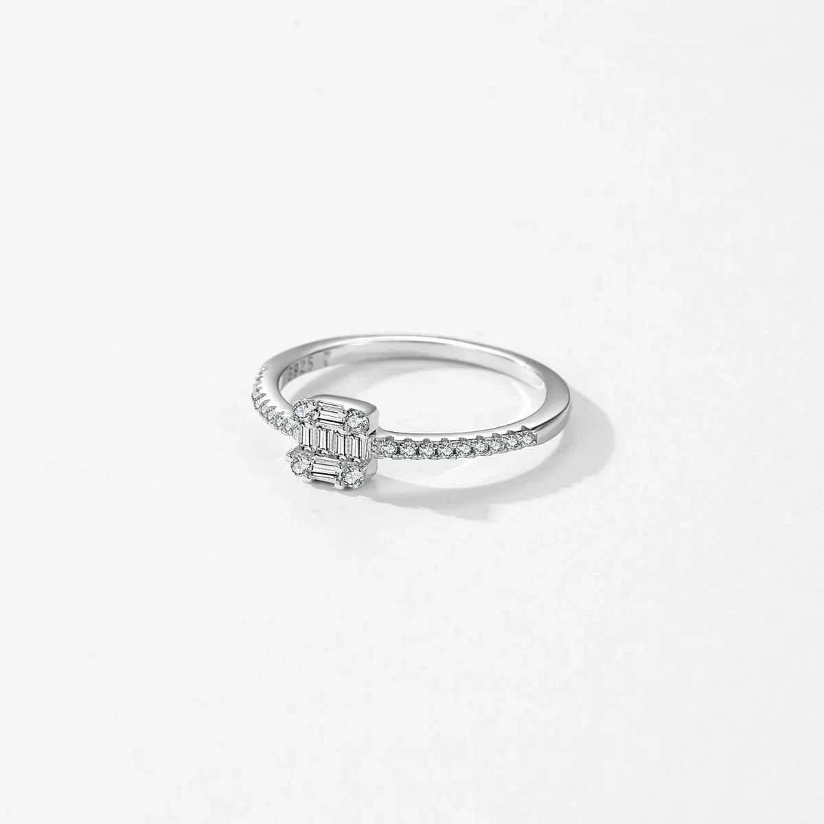 Solid 925 Sterling Silver CZ Ring