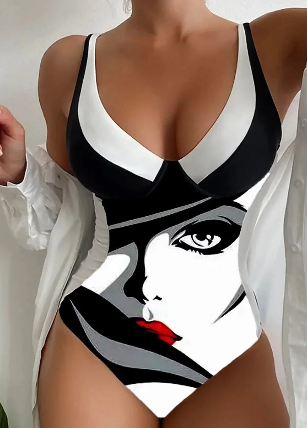 Martha High Waist Color Block Monokini