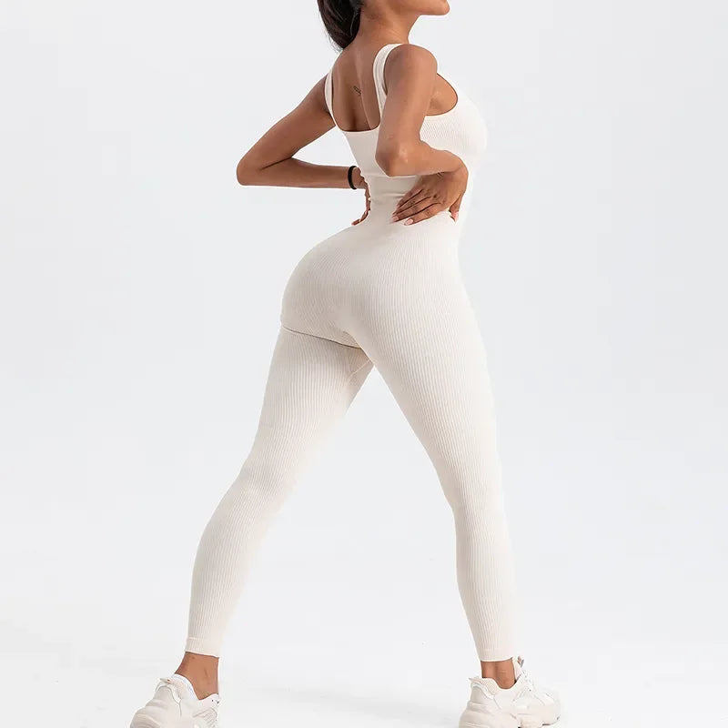 LUX Ribbed Contour Yoga Jumpsuit LUXLIFE BRANDS