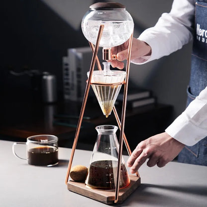 Classic Coffee Ice Drip Pot Small Household Cold Brew Brew Machine Teaware Cafes Coffeeware Kitchen Dining Bar Home Garden
