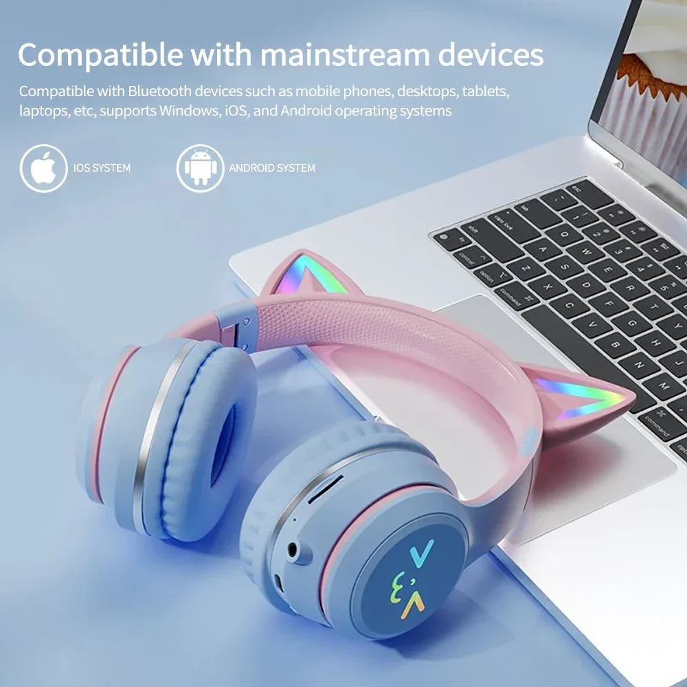 Kids Unicorn Gradient Wireless Headphones