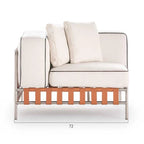 Outdoor stainless steel sofa rattan courtyard villa rain and sun coffee table combination Luxlife Brands