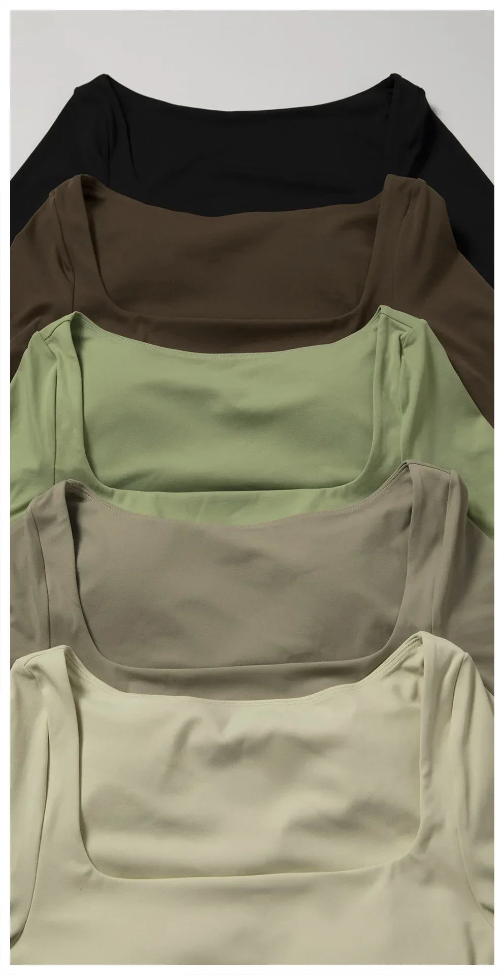 Yoga Shirts Fitness Long Sleeve Women Sport Crop Top Women Square Neck Gym Top Yoga T-Shirt Clothing Casual Quick Dry Sportswear