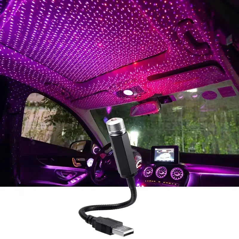 LED Starry Sky Lamp Car Laser Star Roof Light 5V USB Powered Galaxy Star Atmosphere Light Projector Lamp For Room Ceiling Decor Luxlife Brands
