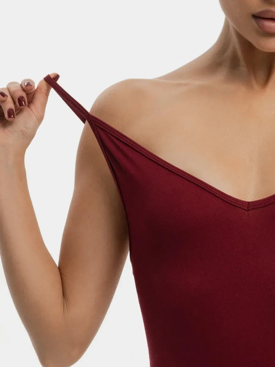 European and American solid color matching hot girl summer women's camisole with tight fitting jumpsuit