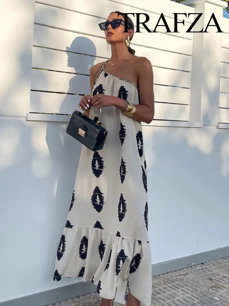 Boho Resort Print Casual Dress LUXLIFE BRANDS