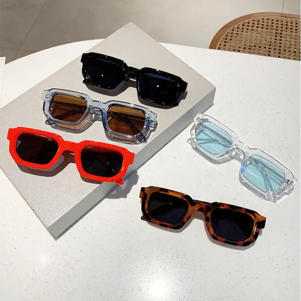 Men Vintage Rectangle Frame Sunglasses UV400