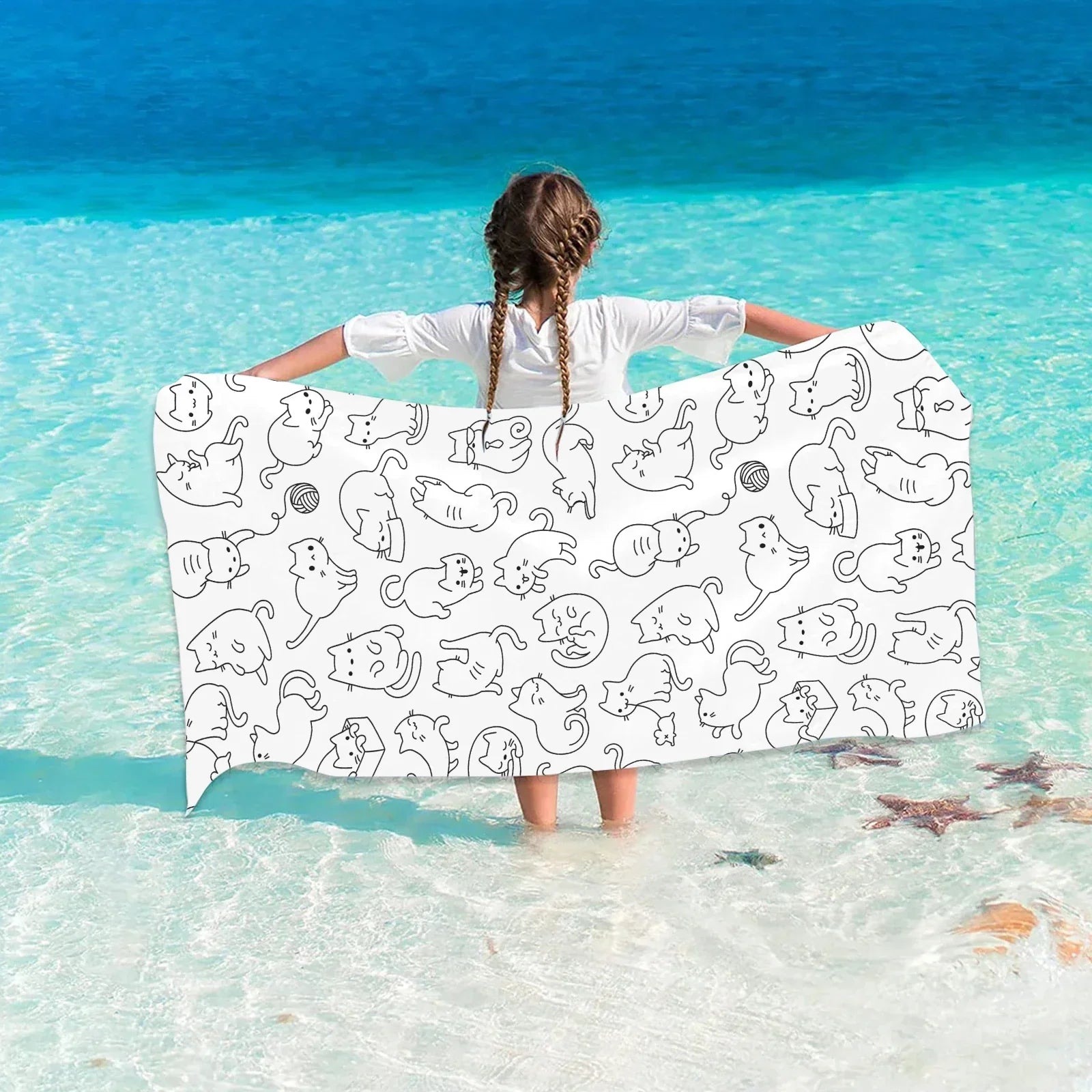 Soft Microfiber Cartoon Beach Towel