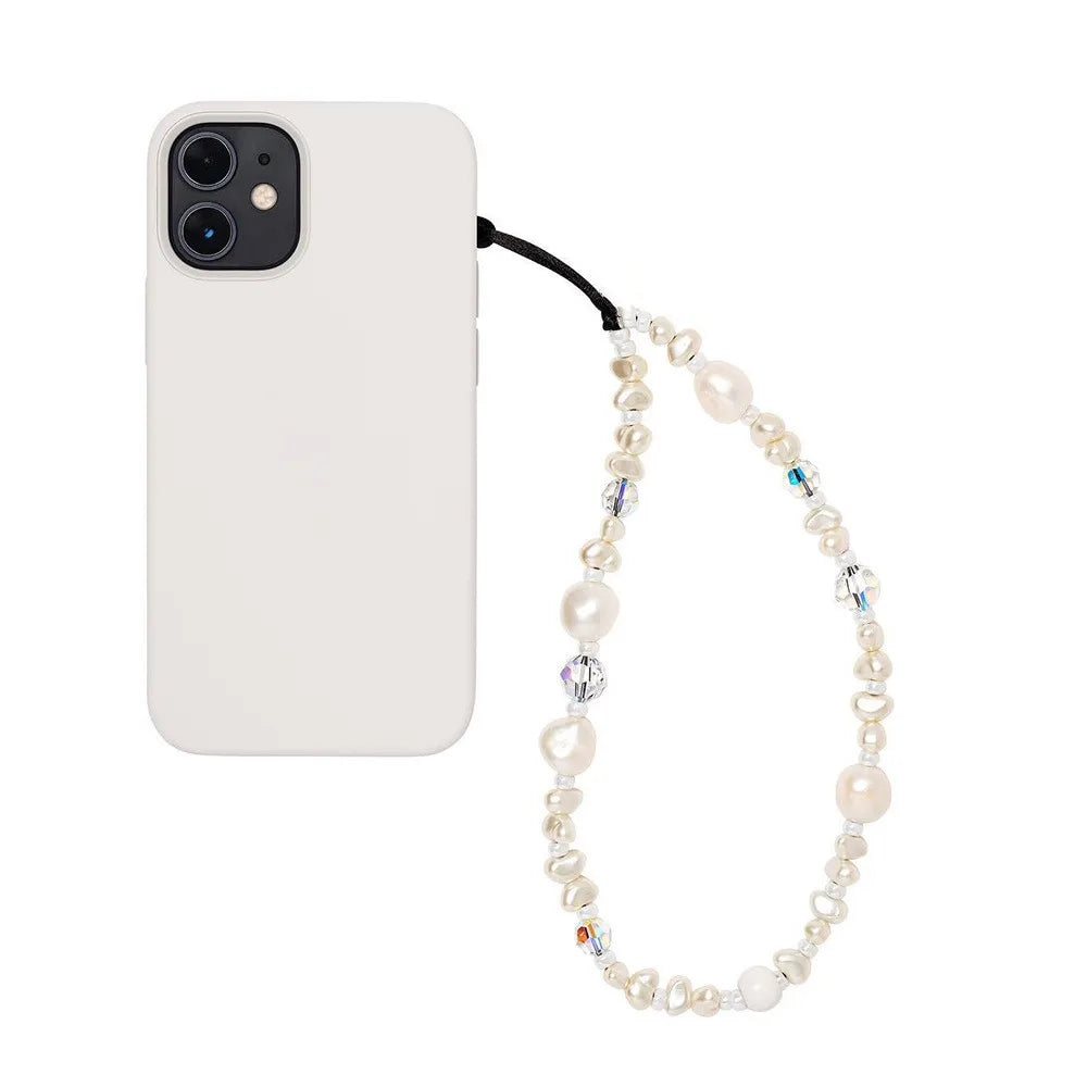 White Pearl Phone Charm LUXLIFE BRANDS