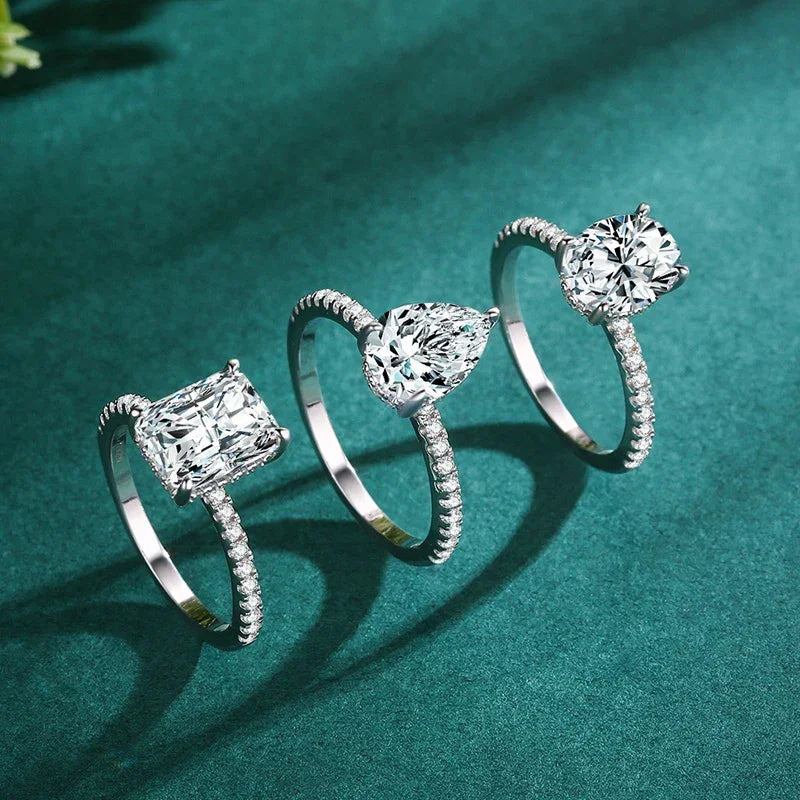 LUX Water Droplet 5A Cubic Zirconia 925 SS Ring Luxlife Brands