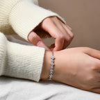 LUX FINE JEWELRY | Starlight D Color VVS1 Moissanite S925 SS Bracelet - Adjustable 24cm Luxlife Brands
