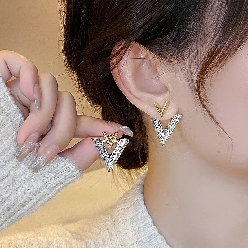 Vixen 14K gold plated zircon earrings LUXLIFE BRANDS