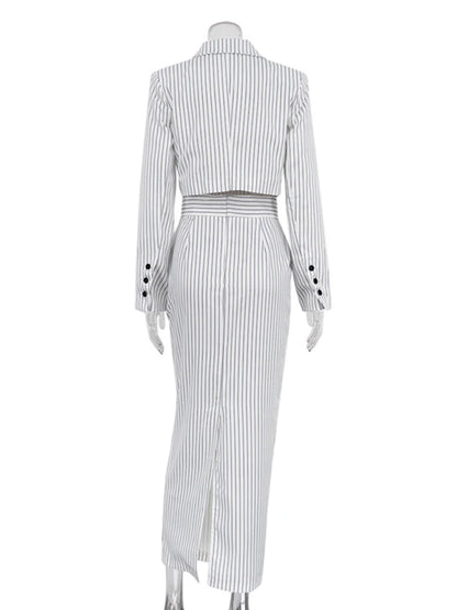 Monaco Striped Maxi Skirt Set