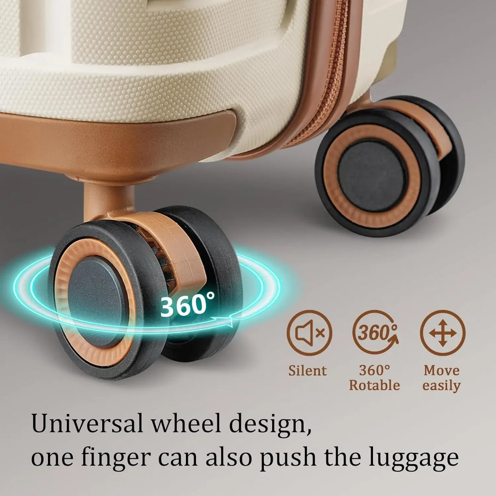 Hard Shell Luggage Sets with Duffel Bag and Toiletry Bag, TSA Lock