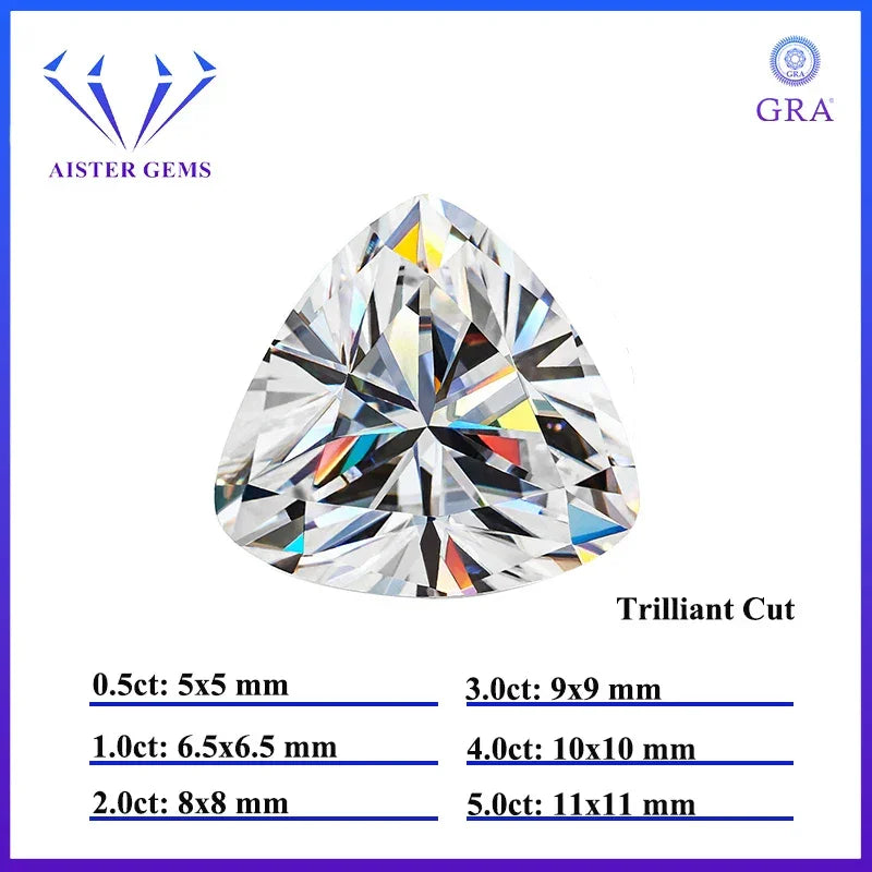 White D Color Moissanite diamonds with GRA Certificate Round Oval Heart Emerald Princess Radiant Cushion Trilliant Marquise Cut Luxlife Brands