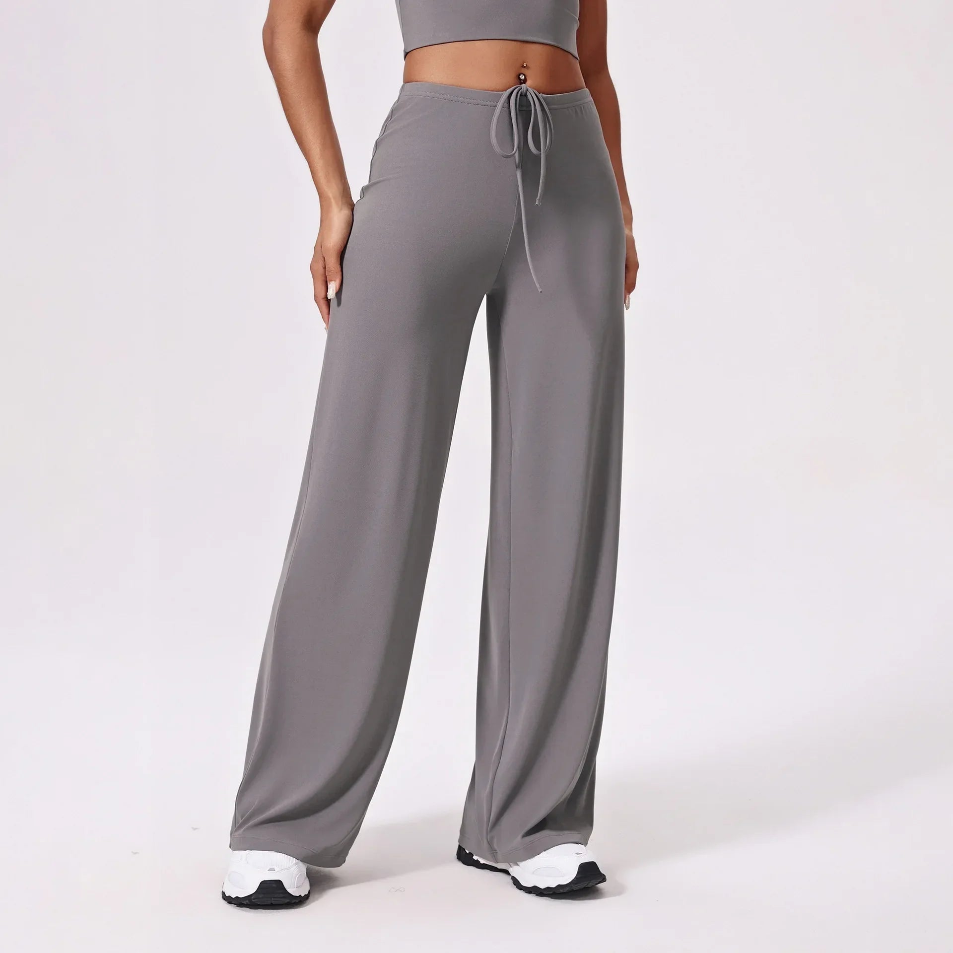 Ctenkevet-High Waist Wide-Leg Yoga Joggers for Women, Female Casual Tracksuit Bottoms, Straight Outdoor Baggy Sweatpants, Autumn