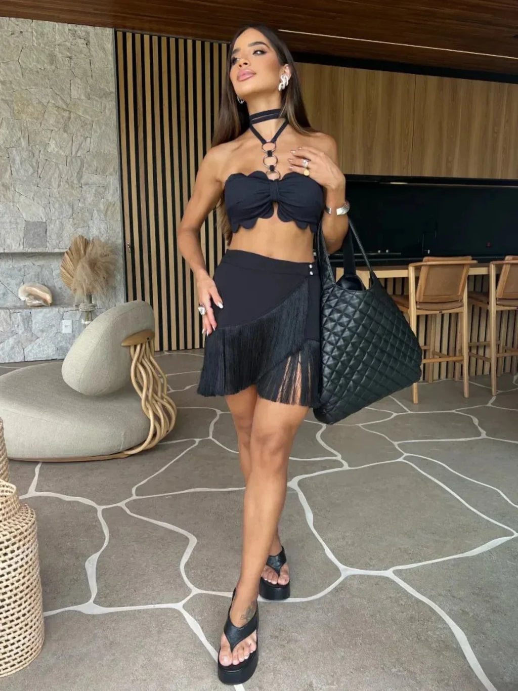 Britany Beach Bandeau & Skirt Set LUXLIFE BRANDS