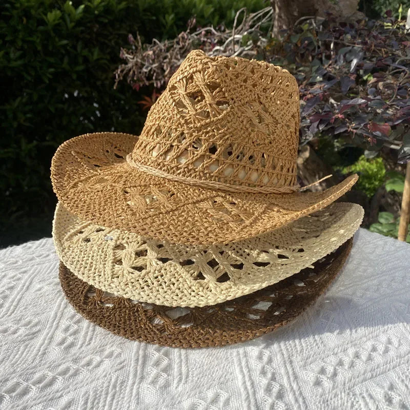 Handmade Vintage Curled Wide Brim Sun Hat