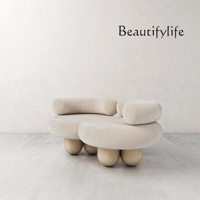 Lambswool One-Piece Fabric Sofa Creative Strange Shape Designer Living Room Home Nordic Simple Light Luxury