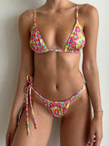 COOBBU Sexy Push Up Bikinis Thongs Swimsuit Women 2023 Summer Beachwear Folds Bandage Bathing Suit Solid Swimwear Bikini Sets