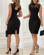 Women Party Dress Geometric Print Sleeveless 2024 Y2k High Waist Dress Summer Vestidos Bandage Party Bodycon Dresses Sexy Luxlife Brands