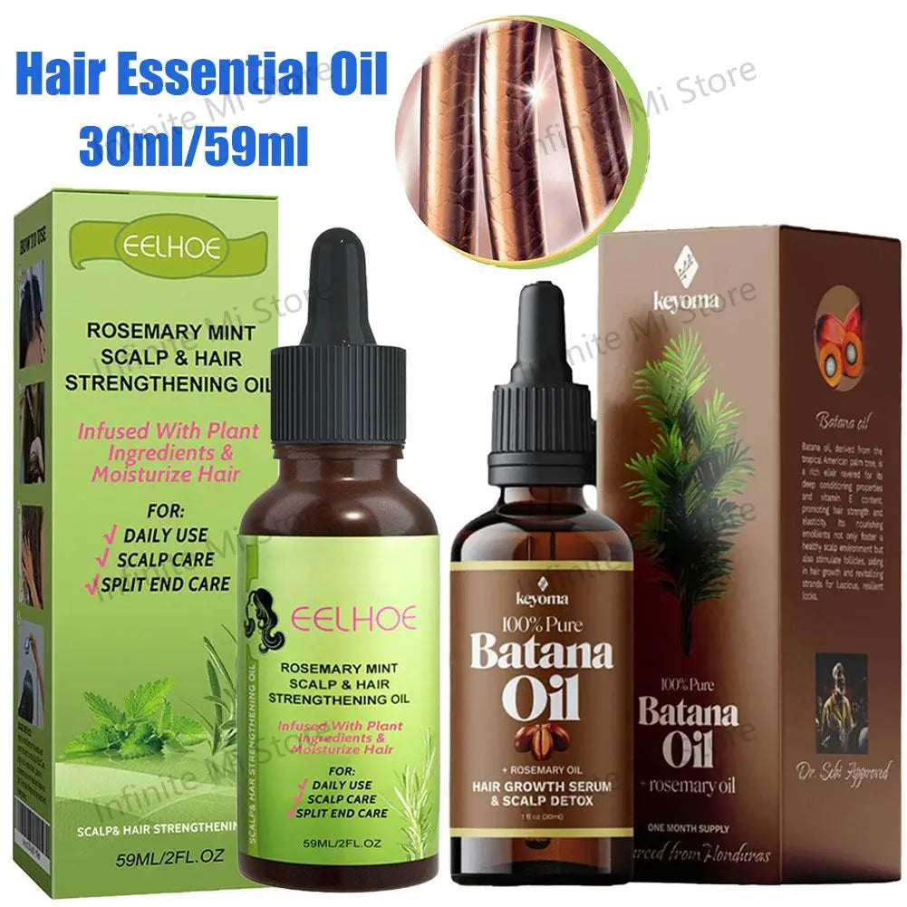 Batana Rosemary Mint Scalp Hair Strengthening Oil