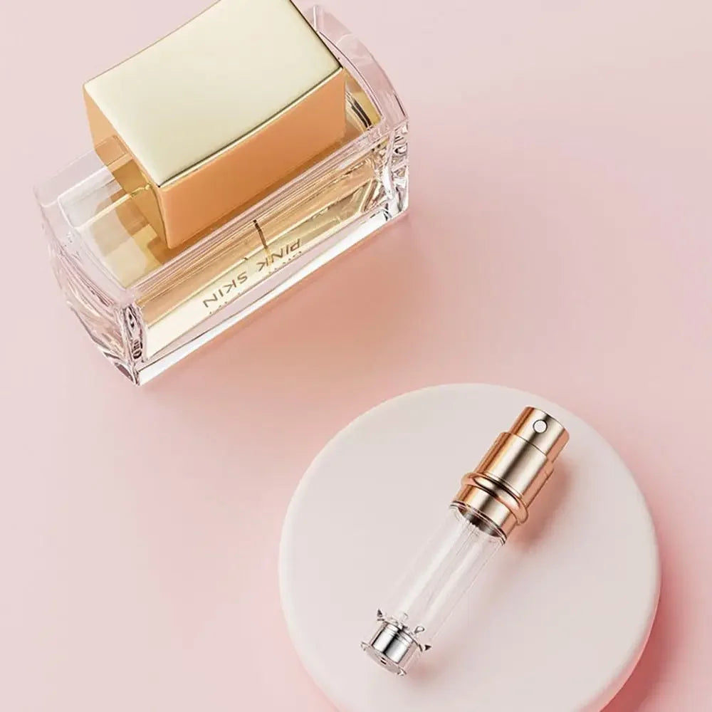 Luxury Bottom-filled Perfume Bottle Aluminum Self-pumping 5ml Real Leather Spray Bottle Cologne Moisturizer Fragrance