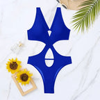 Red One Piece Swimsuit Woman Trikini Raceback Swimwear Thong Beachwear Woman 2025 Cut Out Bathing Suits Ladies Holiday Summer Luxlife Brands