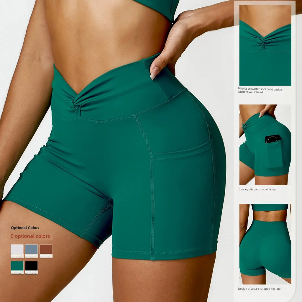 Icy High Waist Yoga Shorts LUXLIFE BRANDS