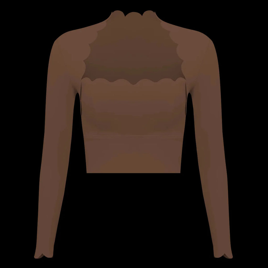 Black Square Neck Tight High Elastic Skinny Yoga Sports Long Sleeves Fashion Compression Pants Fitness Leggings Workout Tights