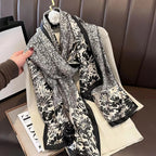 180*90cm Luxury Brand Spring Summer Autumn Women Clothing New Fashion Color matching printed silk scarf lady popular turba Luxlife Brands
