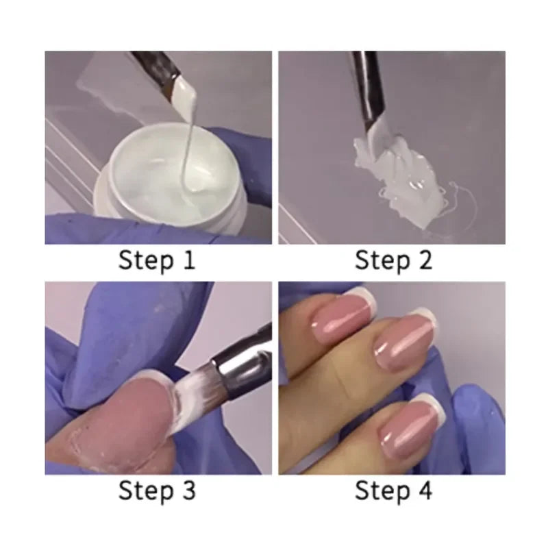 French Tips Oblique Nail Brush Black Handle Half Moon Shape UV Gel Nail Painting Drawing Pen Manicure DIY Design Tools LUXLIFE BRANDS