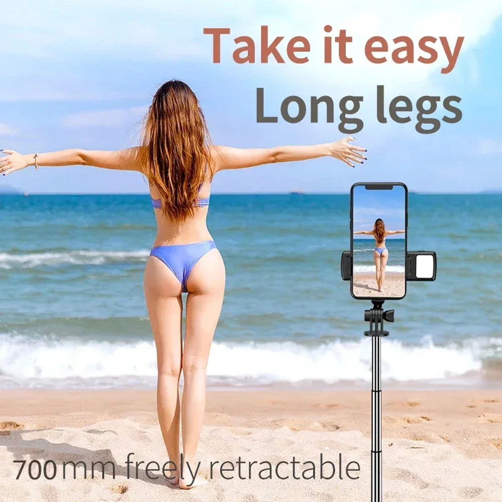 Bluetooth Wireless Selfie Tripod With Fill Light, Shutter & Remote Control