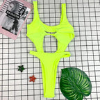 DEAT Fashion Women's New Hollow Out Lace Up One-piece Swimsuit High Elasticity Beach Vacation Style Bikini Female Trend 11A04793 Luxlife Brands