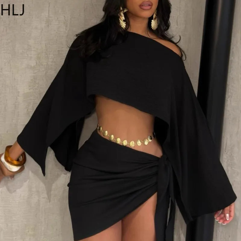 Jasmine Loose Fit Crop Top & Skirt Set Luxlife Brands