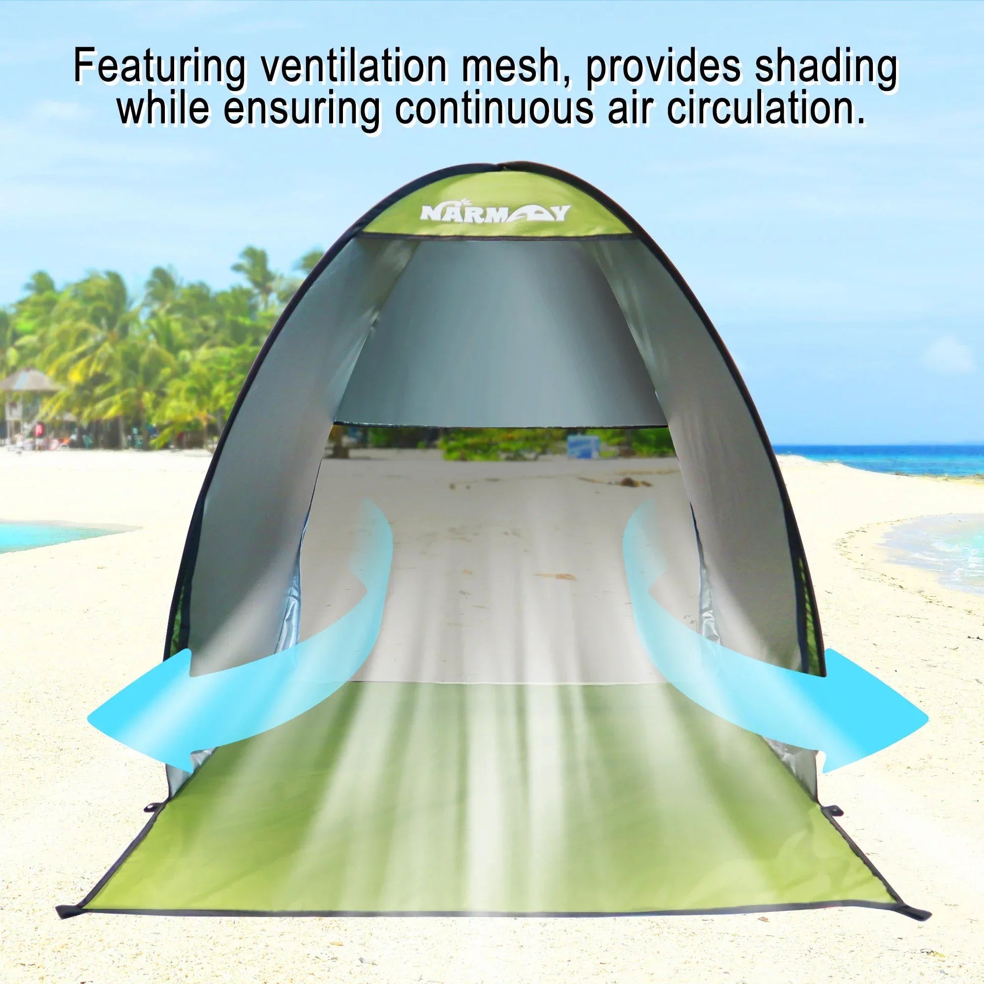 Pop-Up Beach Tent UV-resistant & Waterproof Sun Shade Shelter for Camping Luxlife Brands