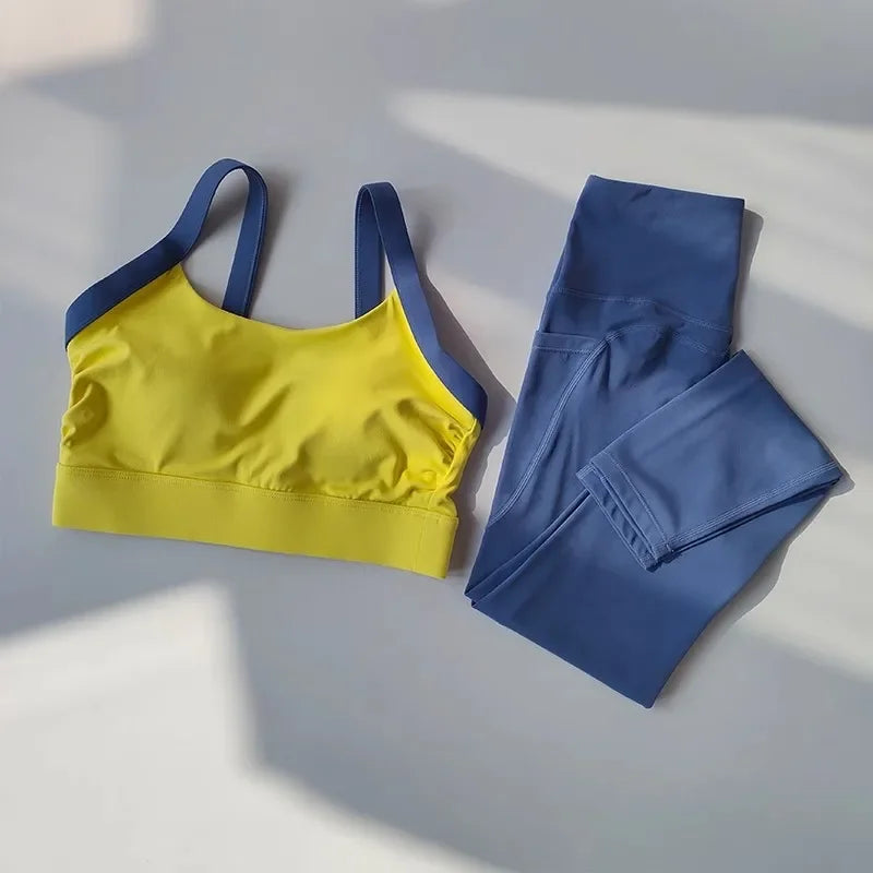 Yoga Suit for Women High-end 2PCS Yoga Set Workout Sets Sportswear Gym Clothing Fitness Suit Bras and Leggings Sports Suits Luxlife Brands