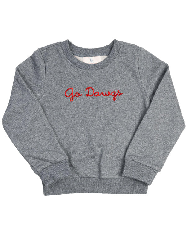 Crewneck Sweatshirt in Gray- FINAL SALE Smockingbird