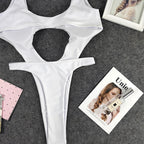 DEAT Fashion Women's New Hollow Out Lace Up One-piece Swimsuit High Elasticity Beach Vacation Style Bikini Female Trend 11A04793 Luxlife Brands
