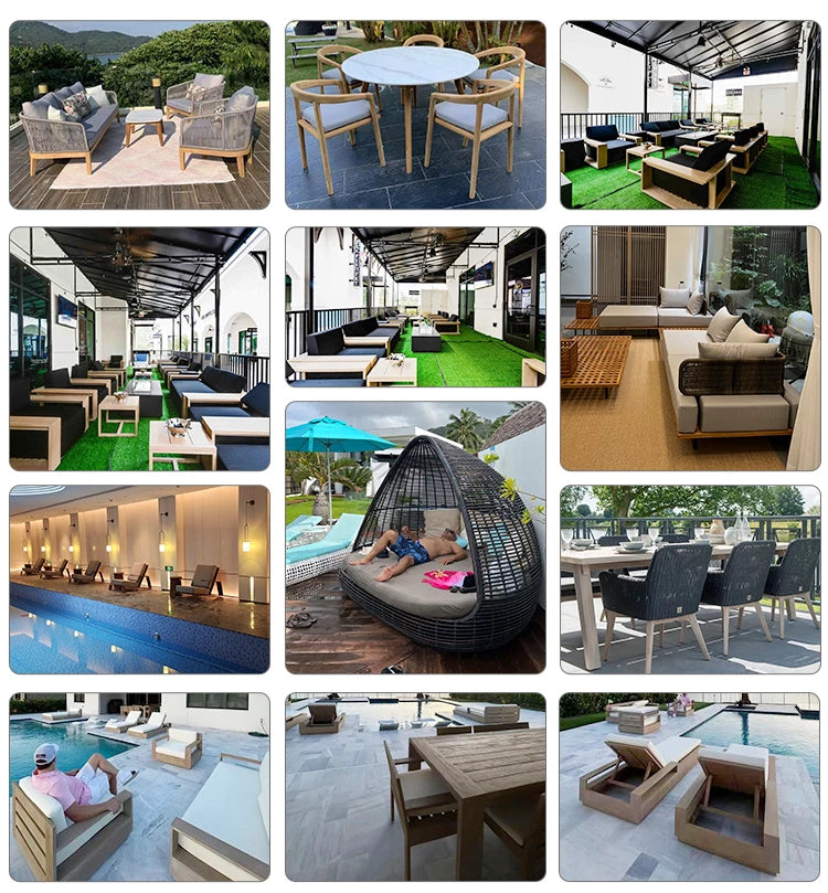 Modern Luxury Rattan Loungers Outdoor Sunbed For Beach Courtyard Park Hotel And Villa Durable Leisure Lounge Bed