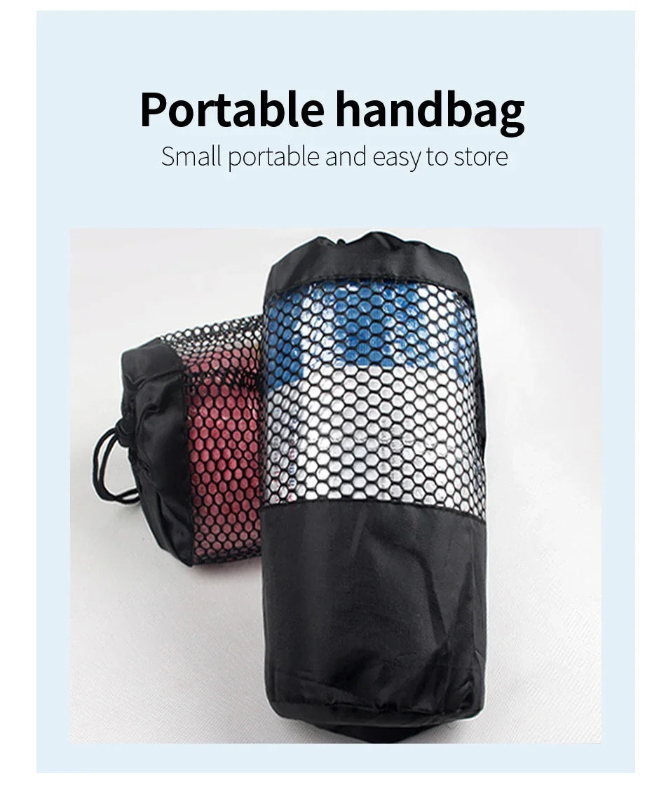 Yoga Mat Cover Towel Non-Slip Sweat Absorbent Solid Foldable Portable Pilates Exercise Sports Travel Fitness Blanket 183CM*63CM