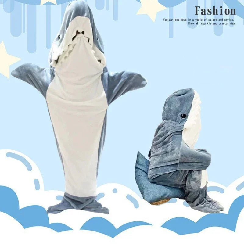TikTok Kids Shark Blanket Onesie LUXLIFE BRANDS