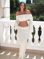 Monaco Long Sleeve Top & Skirt Set Luxlife Brands
