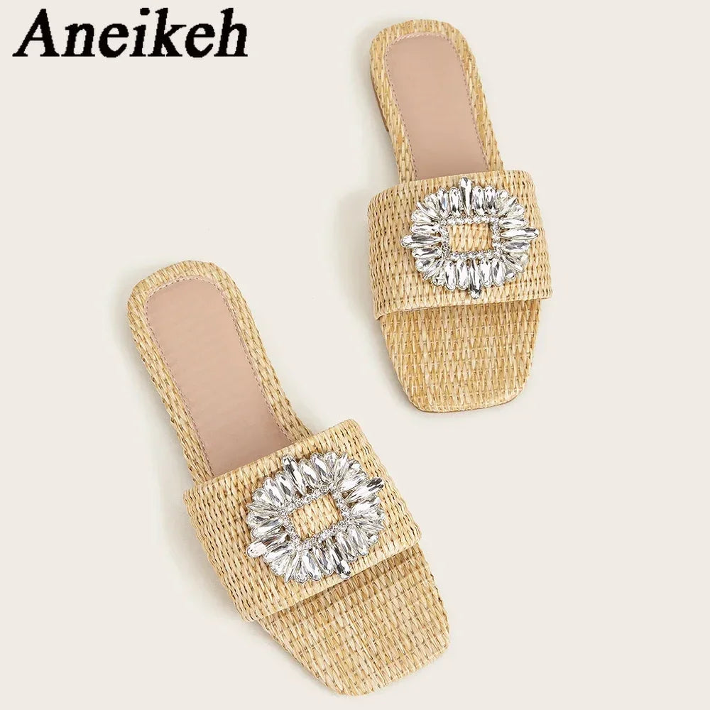 Diamond Flat Bottom Slippers LUXLIFE BRANDS