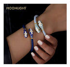 Double Snake Head Cuff Bangles Braided Leather Luxlife Brands