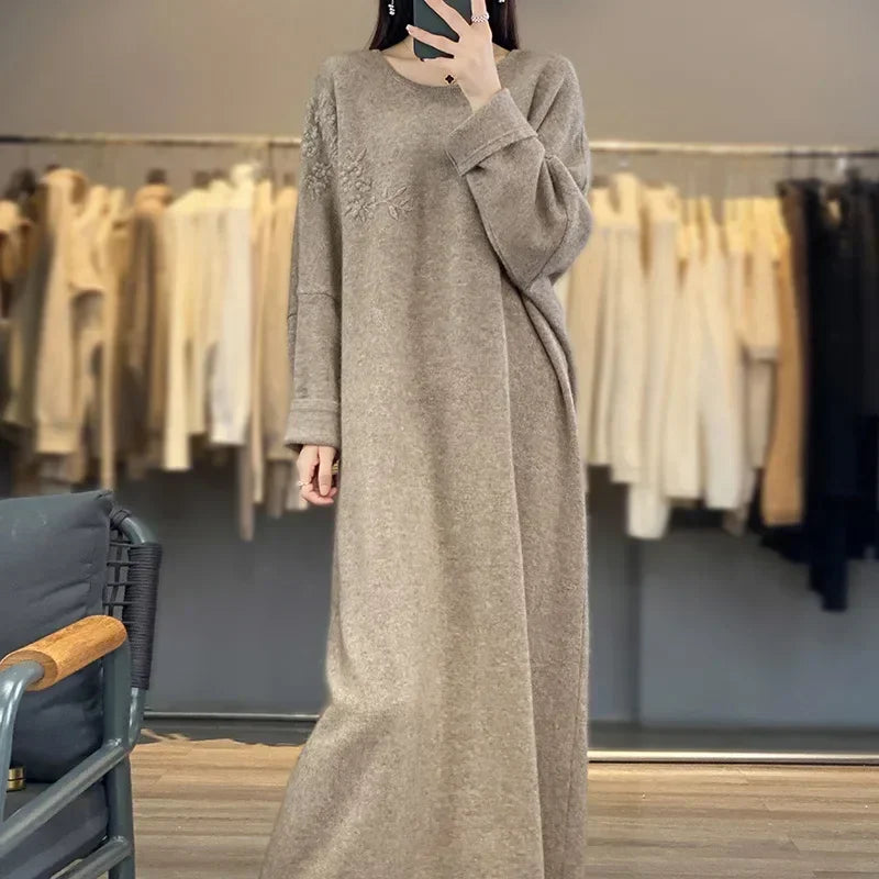 Cashmere Loose Fit Knit Dress LUXLIFE BRANDS