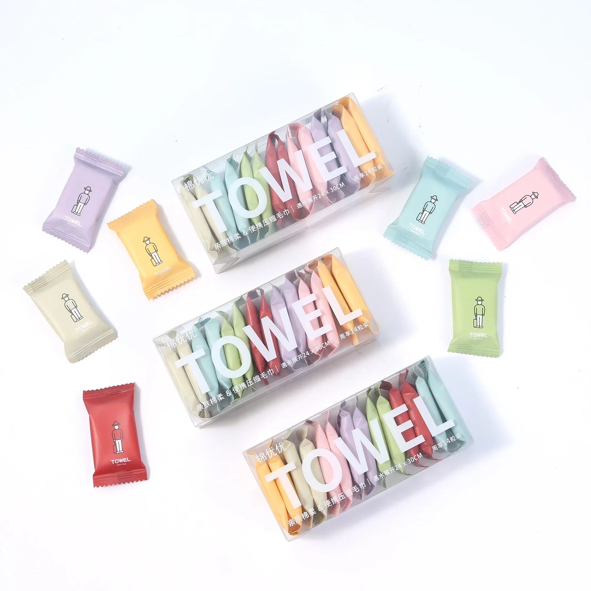 Portable Candy Compressed Towel Day Throw Towel Thickened and Enlarged Cotton Face Wash Travel Pack Disposable Face Towel LUXLIFE BRANDS