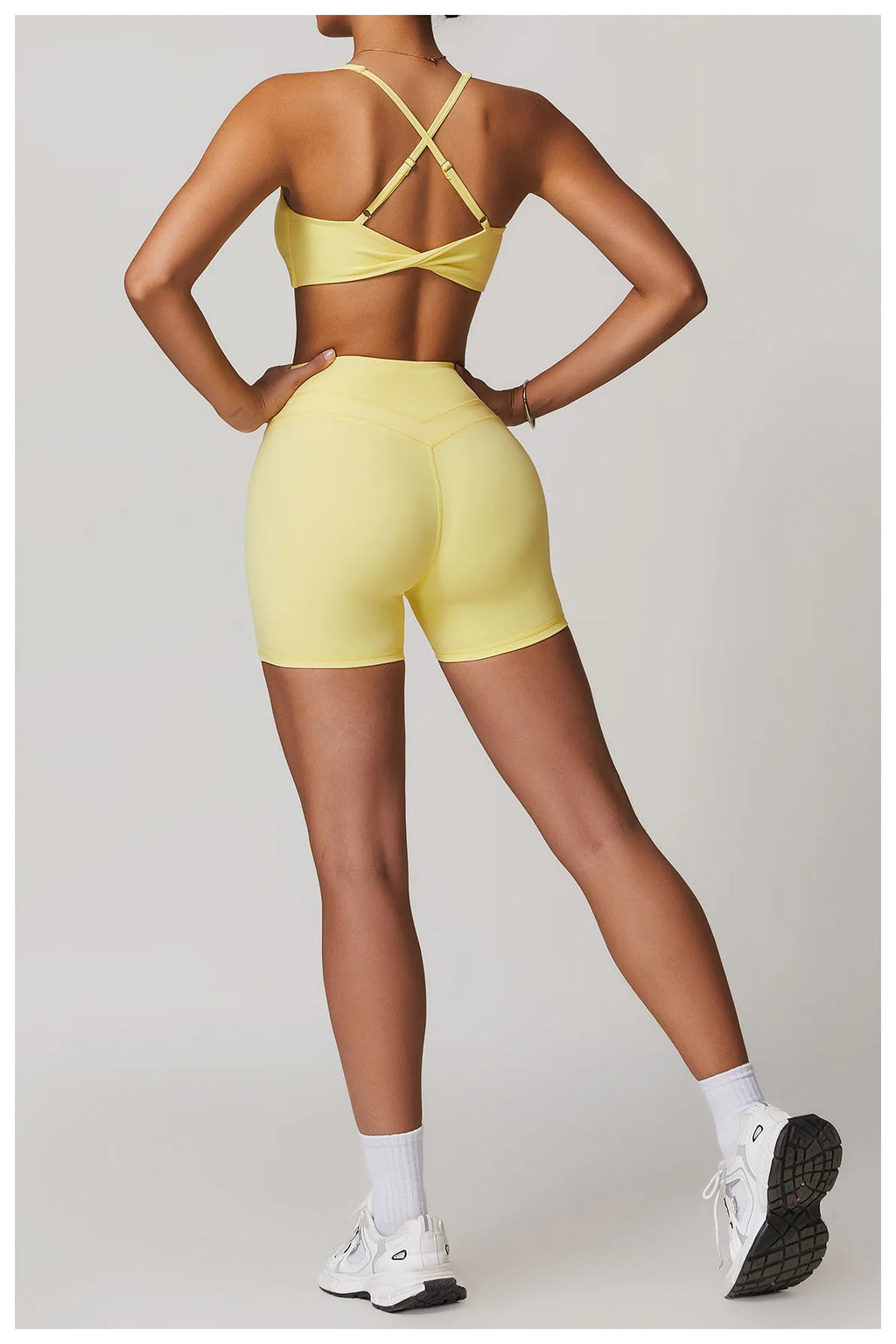 Hearuisavy 2-Piece Yoga Sets Sports Suit Women Fitness Tracksuit Running Workout Shirt Yoga Clothing Quick-Drying Gym Set Women