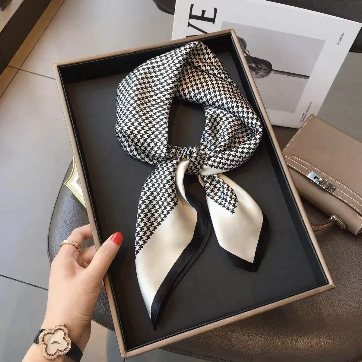 Fashion Luxury Brand 70cm Silk Square Scarf Women Satin Neck Tie Female Hair Bandana Headkerchief Shawl Wrap Hijab Echarpe Luxlife Brands